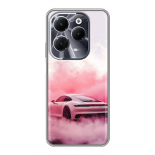 Чохол з авто Порше для Infinix Hot 40 – Рожевий Порше