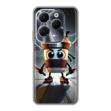 Чехол с мемом Тралалело тралала на Infinix Hot 40 (Капучино асасино)