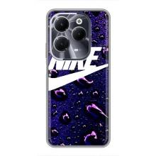 Чехол с логотипом Найк на Infinix Hot 40 (Найк на фиолетовом)