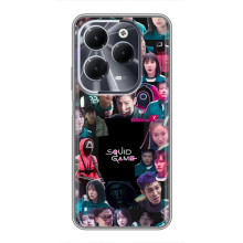 Чохол Гра в кальмара для Infinix Hot 40 – Колаж гра кальмара