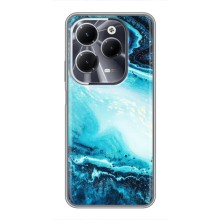 Мраморный чехол на Infinix Hot 40 (VPrint) (Голубой мрамор)