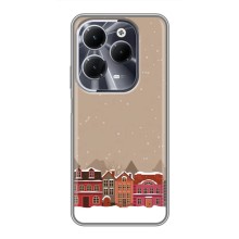 Новорічні, Святкові Чохли для Infinix Hot 40 - 2024 год (Зимове місто)