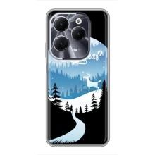 Силиконовый бампер на рождество для Infinix Hot 40 (Рождественский Олень)
