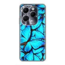 Силиконовый бампер с картинкой животных для Infinix Hot 40 (Крылья бабочек)