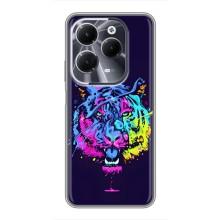 Силиконовый бампер с картинкой животных для Infinix Hot 40 (Тигр-Арт)