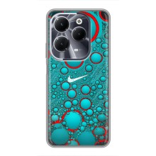 Силиконовый Чехол на Infinix Hot 40 с картинкой Nike (Найк зеленый)