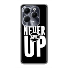 Силиконовый Чехол на Infinix Hot 40 с картинкой Nike – Never Give UP