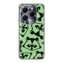 Силиконовый Чехол с Енотами на Infinix Hot 40 – Мордочки Енота