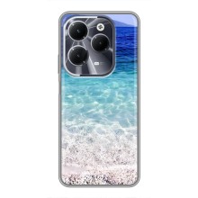 Силиконовый чехол с КАРТИНКАМИ лето для Infinix Hot 40 (AlphaPrint) (Море)