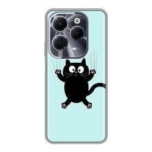 Силіконовий чохол з котиком для Infinix Hot 40 (Падаючий кіт)
