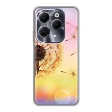 Силиконовый Чехол с одуванчиками на Infinix Hot 40 – Цветок-одуванчик
