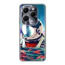 Силіконовый Чохол з принтом "Космонавти" на Infinix Hot 40 – Космонавт у воді