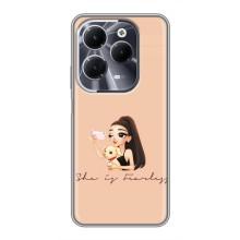 Силиконовый Чехол на Infinix Hot 40 с картинкой Стильных Девушек (С собакой)