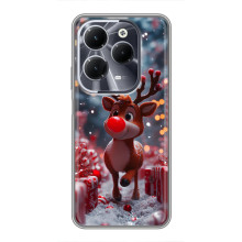 Яскравий чохол для Infinix Hot 40 з Зимові Оленята – Олень серед подарунків