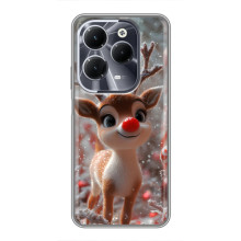 Яскравий чохол для Infinix Hot 40 з Зимові Оленята