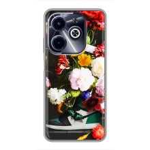 Брендновые Чехлы для Infinix Hot 40i - (PREMIUMPrint) (Nike цветы)