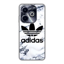 Чехлы Адидас для Infinix Hot 40i (AlphaPrint) (Адидас на мраморе)