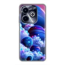 Чехлы КОСМОС для Infinix Hot 40i – Синие планеты
