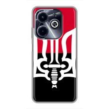 Чехлы УПА (Красно-Чёрный) на Infinix Hot 40i – Герб Украины