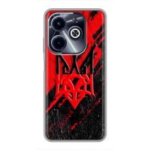 Чехлы УПА (Красно-Чёрный) на Infinix Hot 40i – Герб в цвете УПА