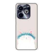 Чехол на тематику: Коты для Infinix Hot 40i – Белый котик