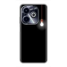 Чехол с картинками на черном фоне для Infinix Hot 40i – Лампочка