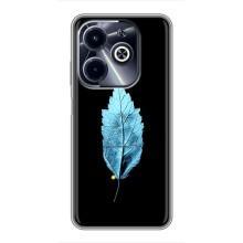 Чехол с картинками на черном фоне для Infinix Hot 40i – Листочек