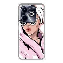 Чохол з картинкою Модні Дівчата Infinix Hot 40i (Дівчина в халаті)