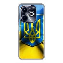 Чехол с картинкой (Патриотический ГЕРБ) на Infinix Hot 40i (Герб и Флаг Украины)