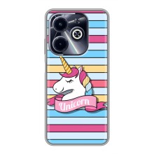 Чехол для Инфиникс ХОТ40 ай - (Единорожки - Новинки) (AlphaPrint) (Unicorn)