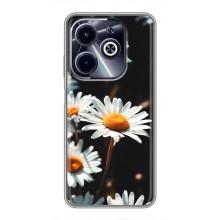 Чохол з ромашками на Infinix Hot 40i – Білі ромашки