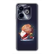 Чехол Санта Клаус для Infinix Hot 40i – Подарки от Санты