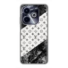 Чохол Стиль Louis Vuitton на Infinix Hot 40i (LV на білому)