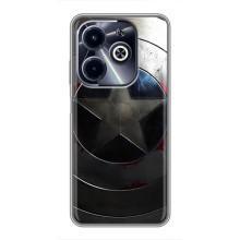 Чехол с Щитом Капитана Америки на Infinix Hot 40i – Ретро Щит Капитана