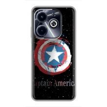 Чехол с Щитом Капитана Америки на Infinix Hot 40i – Щит Капитана