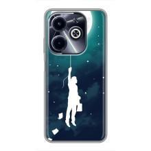Чехол (ТПУ) с планетами на Infinix Hot 40i – To The moon