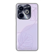Чохол квітковий дизайн для Infinix Hot 40i – Монстера фіолетова