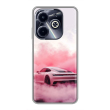 Чохол з авто Порше для Infinix Hot 40i – Рожевий Порше