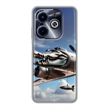 Чехол с мемом Тралалело тралала на Infinix Hot 40i (Бомбардиро крокодило)