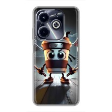 Чехол с мемом Тралалело тралала на Infinix Hot 40i (Капучино асасино)