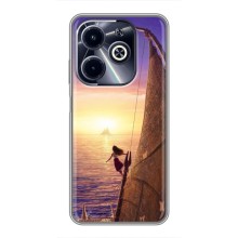 Чехол с мультфильмом Моана Infinix Hot 40i (Моана в море)