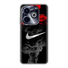 Чохол з логтипом Найк на Infinix Hot 40i – Найк на чорному