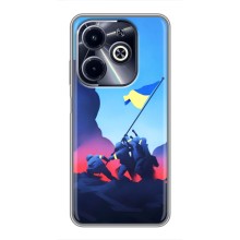 Чехол с украинским воином на Infinix Hot 40i (Украинский прапор)