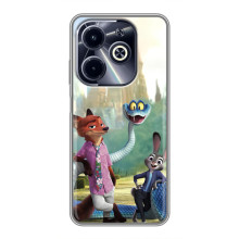 Чехол Зоотрополіс на Infinix Hot 40i – Ник Джуди и змея