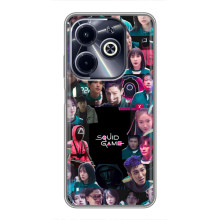Чехол Гра в кальмара для Infinix Hot 40i – Коллаж игры кальмара