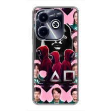 Чехол Гра в кальмара для Infinix Hot 40i – Персонажи игры кальмара