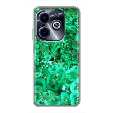 Мраморный чехол на Infinix Hot 40i (VPrint) (Салатный Мрамор)