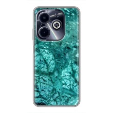 Мраморный чехол на Infinix Hot 40i (VPrint) (Зеленый мрамор)