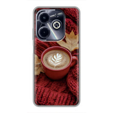 Чохол з унікальним дизайном 'Осінь з кавою' для Infinix Hot 40i – Кава на ковдрі