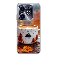 Чохол з унікальним дизайном 'Осінь з кавою' для Infinix Hot 40i – Кава на природі